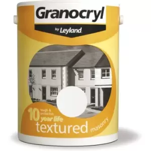 image of Granocryl Textured Exterior Masonry Paint - 5L - Brilliant White - Brilliant White