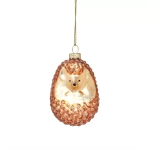 image of Woodland Hedgehog Shaped Bauble