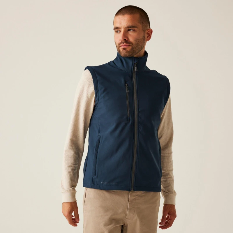 Image of Regatta Mens H/M Printable Softshell Bodywarmer Navy male XS