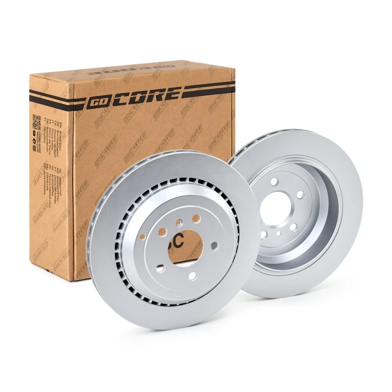 Image of goCORE GCH20499 Brake disc Rear Axle, Vented, Grey Cast Iron, Coated, High-carbon, without wheel studs Grey Cast Iron Brake Disc (82)