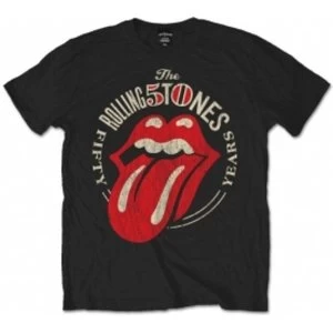 Image of Rolling Stones 50th Anni Vintage Black Mens TS: Large