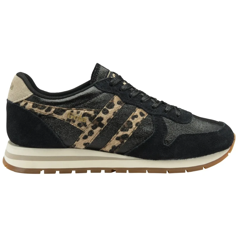 Image of Gola Womens suede Trainers Gola Daytona Blaze II Noir Female 38