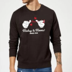 Image of Disney Mickey Mouse Love Hands Sweatshirt - Black - S