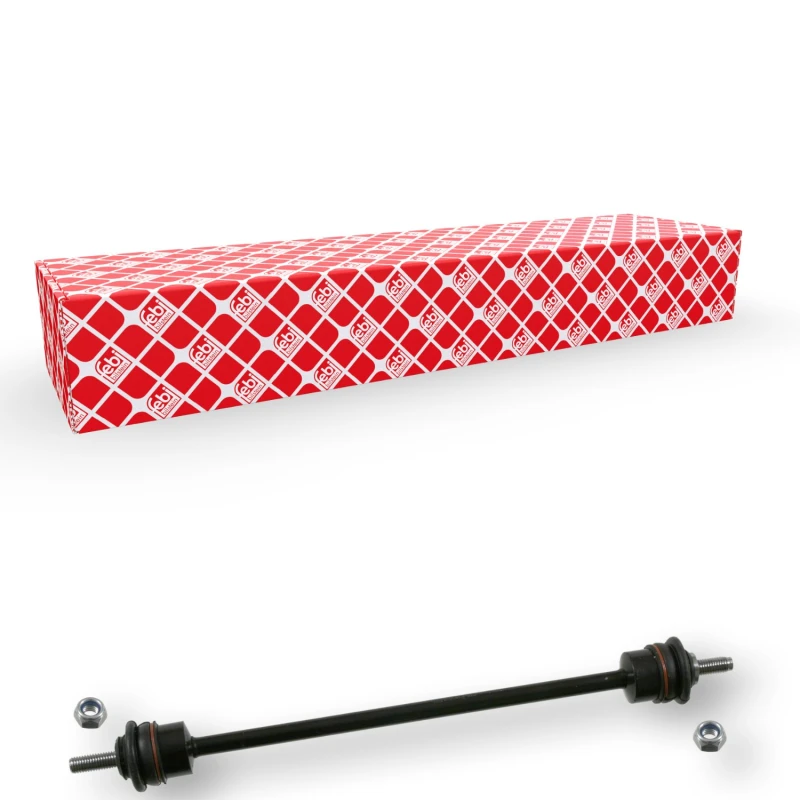 Image of FEBI BILSTEIN 18427 Anti-roll bar link OE Turbo NEW, Front Axle Steel Link Stabiliser (3229)