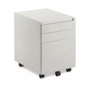 Image of Metal 3 drawer Pedestal in White