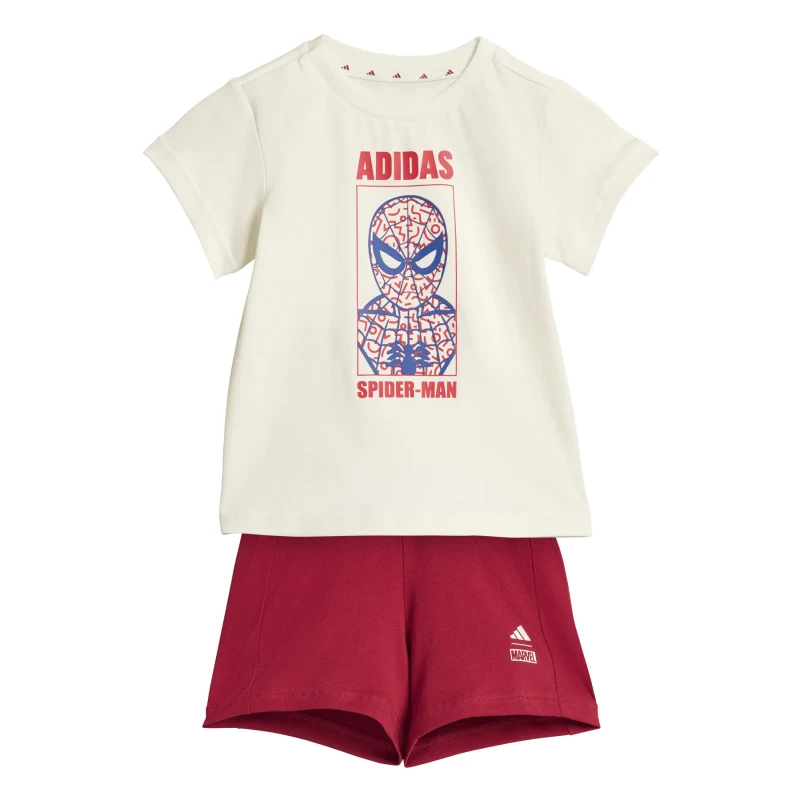 Image of Adidas Baby t-shirt and shorts set adidas Marvel Spider-Man Blanc Unisex 12/18 mois