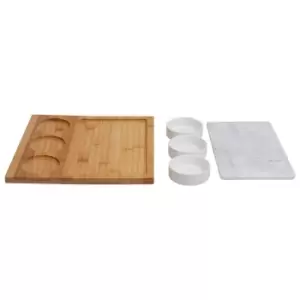 image of Premier Housewares 5pc Cheese Board Set - Natural