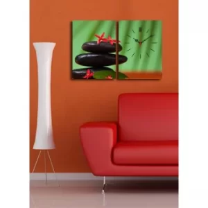 Image of 2P3040CS-125 Multicolor Decorative Canvas Wall Clock (2 Pieces)