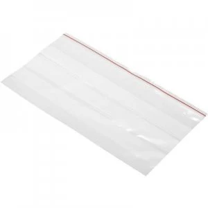 image of Grip seal bag with write on panel W x H 220 mm x 120 mm Transparent Polyethy