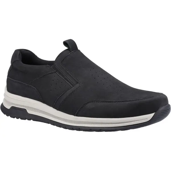 Image of Hush Puppies Mens Cole Slip On Casual Shoes Loafers - UK 11 Black male GDE2434BLK11