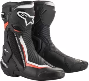 Image of Alpinestars SMX Plus v2 Motorcycle Boots, black-white-red, Size 39, black-white-red, Size 39