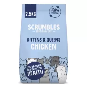 Scrumbles Kitten and Queens Chicken Dry Cat Food 2.5kg