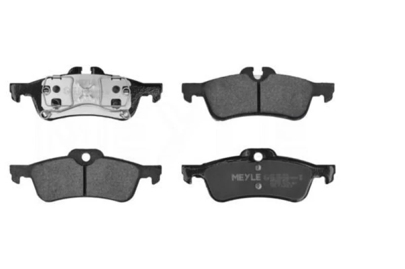 Image of MEYLE 025 237 1616 Brake pad set Rear Axle, prepared for wear warning indicator, Original Quality, with anti-squeak plate Brake Pad Set,disc brake (4