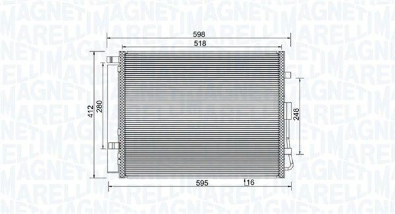 Image of MAGNETI MARELLI Air conditioning condenser MAGNETI MARELLI 350203984000