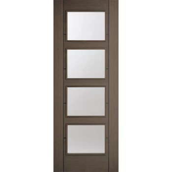 Image of Vancouver Internal Glazed Prefinished Chocolate Grey 4 Lite Door - 686 x 1981mm