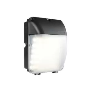 image of Saxby Lucca - Integrated LED 1 Light Outdoor Wall Light Matt Black, Opal IP44