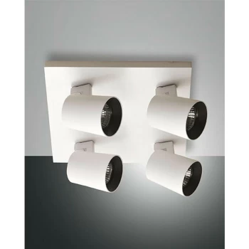 Image of Fabas Luce Lighting - Fabas Luce Modo Spotlight Clusters White Glass, GU10