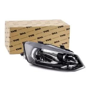 Image of TYC Headlights Right 20-12033-05-2 Headlamp,Headlight VW,Polo Schragheck (6R1, 6C1)