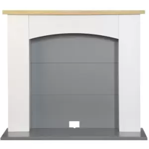 image of Adam - Huxley Electric Stove Fireplace in Pure White & Grey, 39 Inch