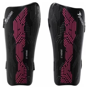 Image of Precision Origin.0 Strap Shin Guards Black/Pink Large
