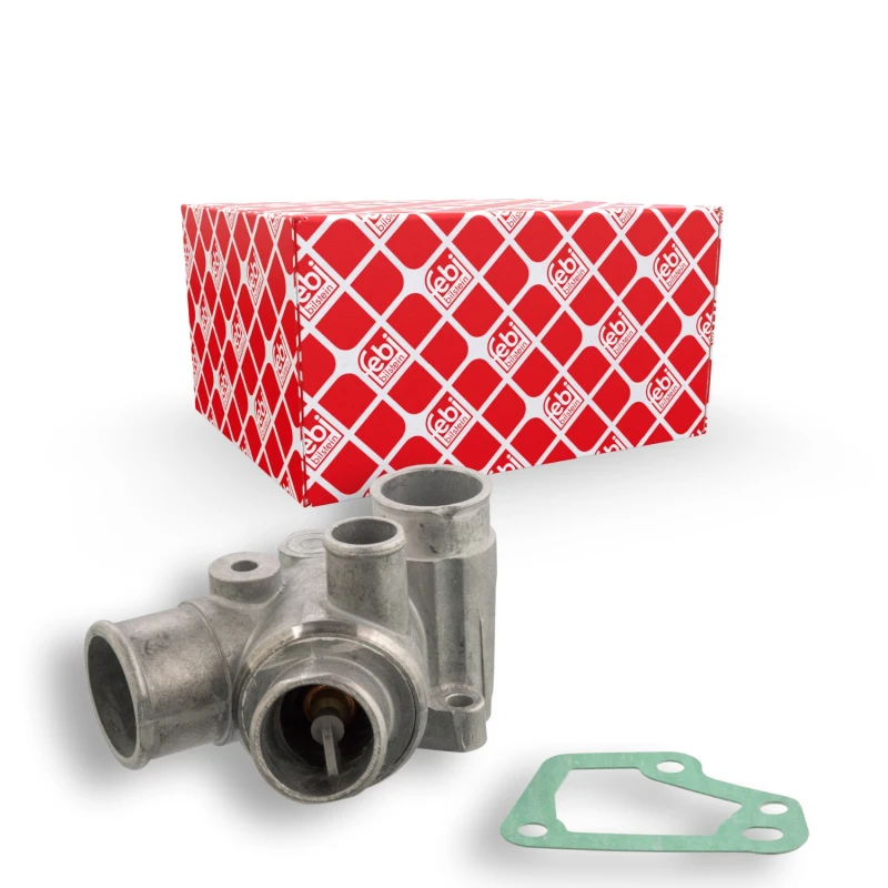 Image of FEBI BILSTEIN 12774 Engine thermostat Opening Temperature: 80°C, with gasket/seal, with housing Thermostat,coolant (316)