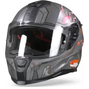Image of Nexx Sx.100 Gigabot Grey Red Matt L