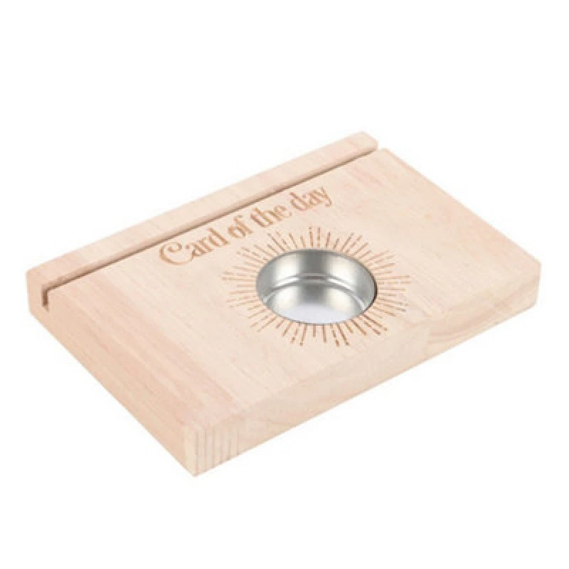 Image of Something Different Something Different Card Of The Day Tarot Cards Tealight Holder in Natural Natural One Size Unisex 5063574201407