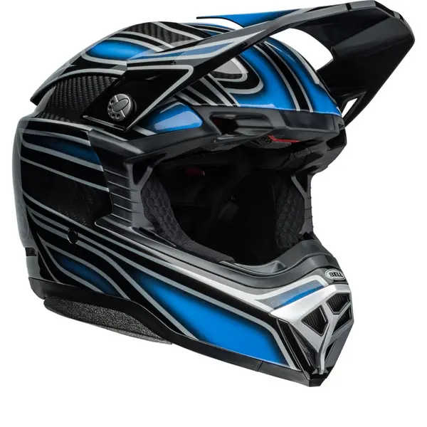 Image of Bell Moto-10 Spherical Webb Marmont Replica North Carolina Blue Offroad Helmet Size S