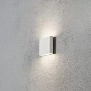 image of Chieri Outdoor Modern Up Down Wall Lamp, White, 2x 3W High Power LED, IP54