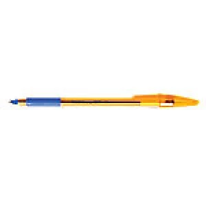 image of BIC Orange Grip Ballpoint Pen Fine 0.3mm Blue Pack of 20