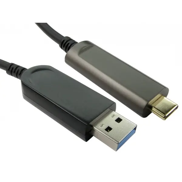 Image of Cables Direct 5m Active Optical USB 3.1 Type-A Male to Type-C Male