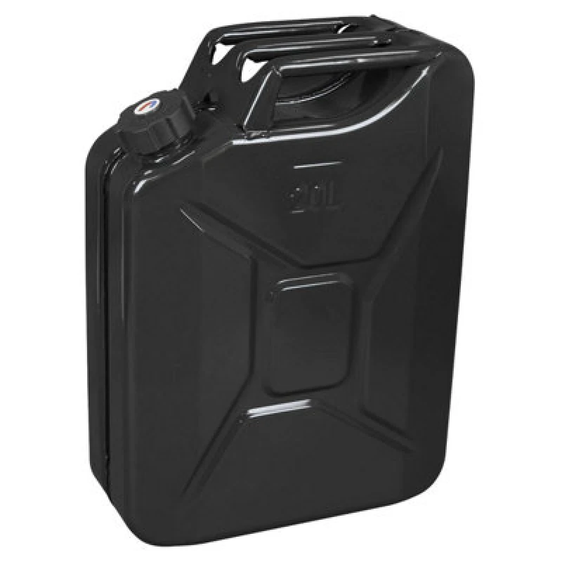 Image of Sealey Screw Cap Metal Jerry Can JC20SCB Colour: Black