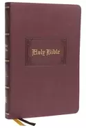 Image of kjv thinline bible large print vintage series leathersoft brown red letter