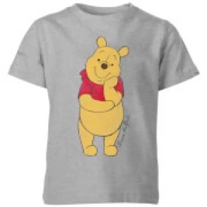 Image of Disney Winnie The Pooh Classic Kids T-Shirt - Grey - 11-12 Years