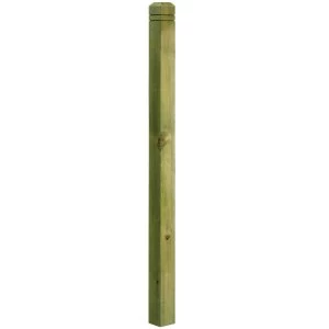 image of Wickes Modern Deck Post No Notch - Green 83 x 83mm x 1.2m