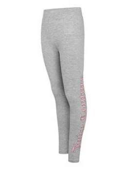 Image of Juicy Couture Girls Leggings - Grey Marl, Size Age: 5-6 Years, Women