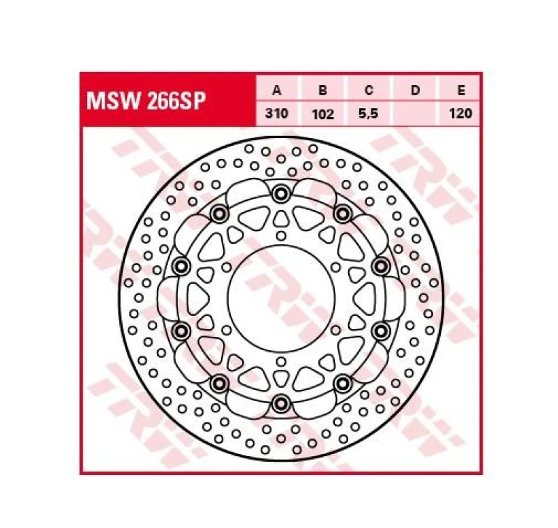 Image of Brake disc TRW MSW266SP