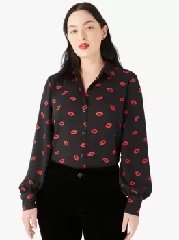Image of Kisses Pastis Blouse - Black - 8