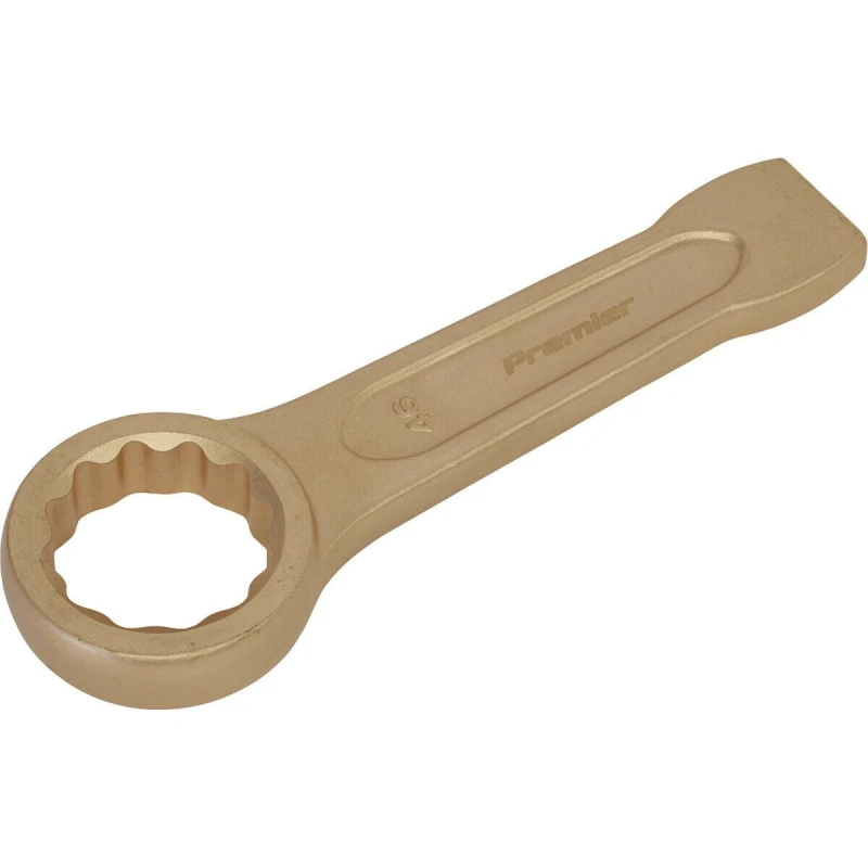 Image of Loops 46mm Ring End Slogging Spanner - Non-Sparking - Short Profile Striking End Multi