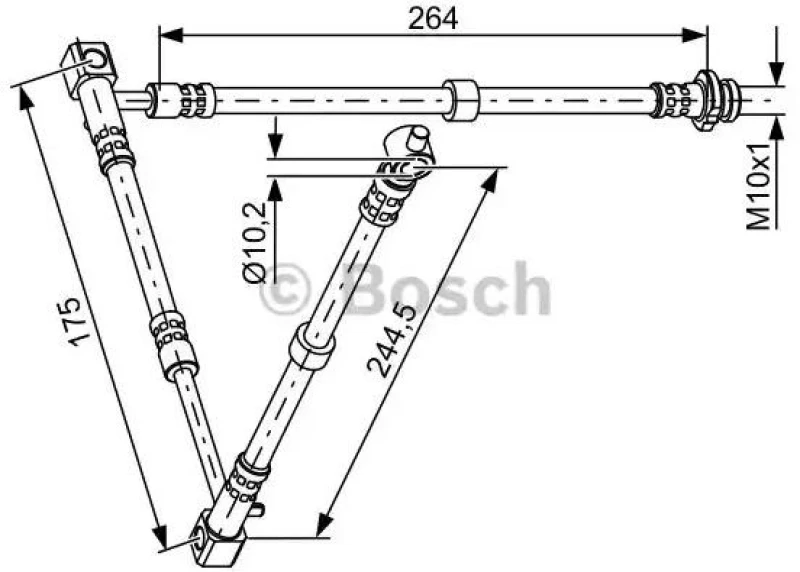 Image of Bosch 1 987 481 836 Brake Hose Brake Hose (83)