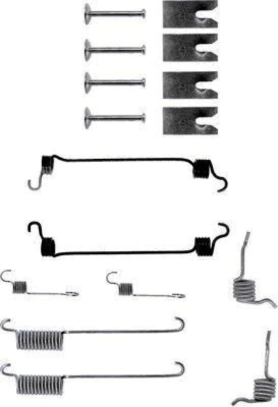 Image of HELLA Brake shoe fitting kit HELLA 8DZ 355 200-391