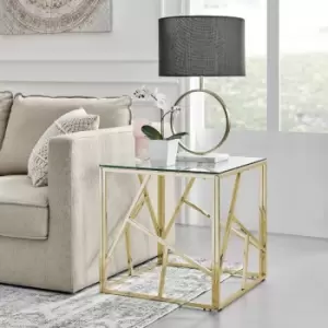 image of Amalfi GOLD Chrome SIDE Table