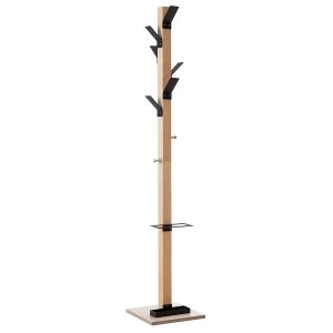 image of Fast Paper EasyCloth 8 Hook Coat Stand - Beech/Black