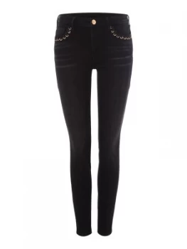 Image of True Religion Halle Twisted Eyelet 29 in Smoke Ash Grey