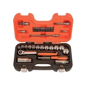 Image of Bahco SL34 3/8in Drive Socket & Mech Set of 34 Metric