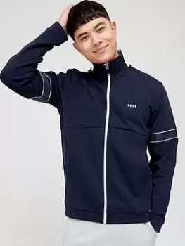 Image of BOSS Skaz 1 Zip Thru Track Top - Dark Blue, Dark Blue, Size XL, Men