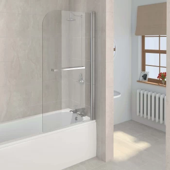 Image of Aqualux Aqua5 Bathscreen - 800 x 1500 x 5mm
