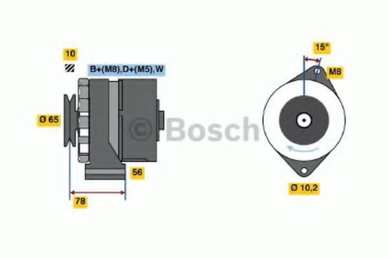 Image of Alternator Bosch 0 986 041 630