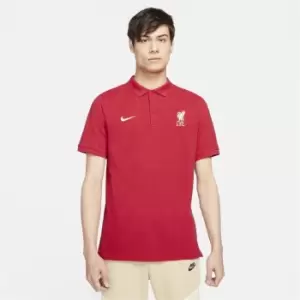 image of Nike Liverpool Crest Polo Shirt Mens - Red