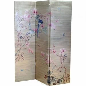 Arthouse Gold Jardin Metallic Canvas Screen Room Divider